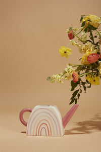 Design Shop Pink Over the Rainbow Watering Can, 9.75" X 4.75".