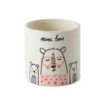 Design Shop White Mama Bear Collection, 3" X 3", Set of 2.
