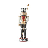 Design Shop Red and White Soldier Nutcracker with Staff, 20"H