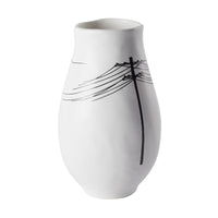 Design Shop White Promises Vase, 6" X 10.25".