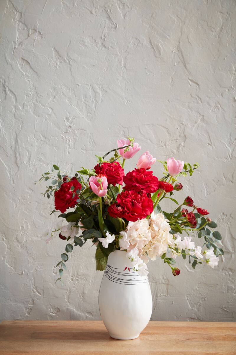Design Shop White Promises Vase, 6" X 10.25".