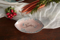 Design Shop Pink Jackrabbit Dining Collection Serving Dish, 11.75" X 1.75".