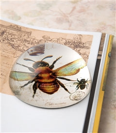 Design Shop Vintage Bee With Crown Crystal Dome Paperweight