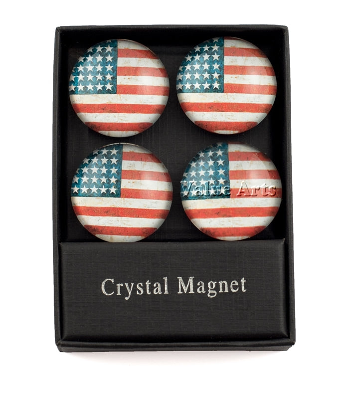 Design Shop Vintage American Flag Magnet/Set of 4