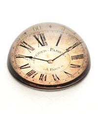 Design Shop Vintage Clock Crystal Dome Paperweight