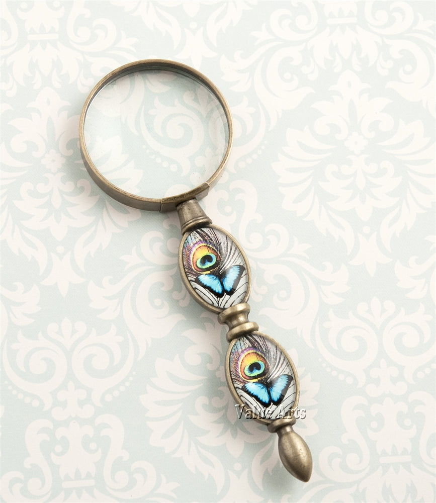 Design Shop Vintage Blue Butterfly Magnifier