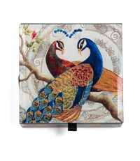 Design Shop Peacock Treasure Box with Gold Metallic Accent
