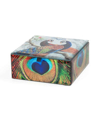 Design Shop Peacock Treasure Box with Gold Metallic Accent
