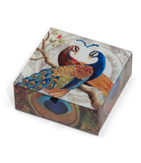 Design Shop Peacock Treasure Box with Gold Metallic Accent