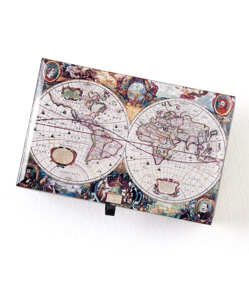 Design Shop Vintage World Map Treasure Box – Design Shop By Shell