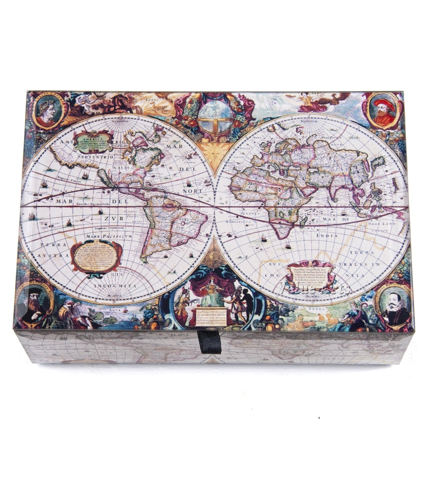 Design Shop Vintage World Map Treasure Box – Design Shop By Shell