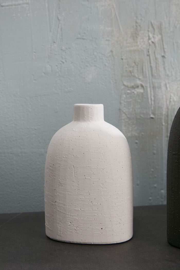 Design Shop White Karis Collection Budvase, 4" X 5.75", Set of 2.