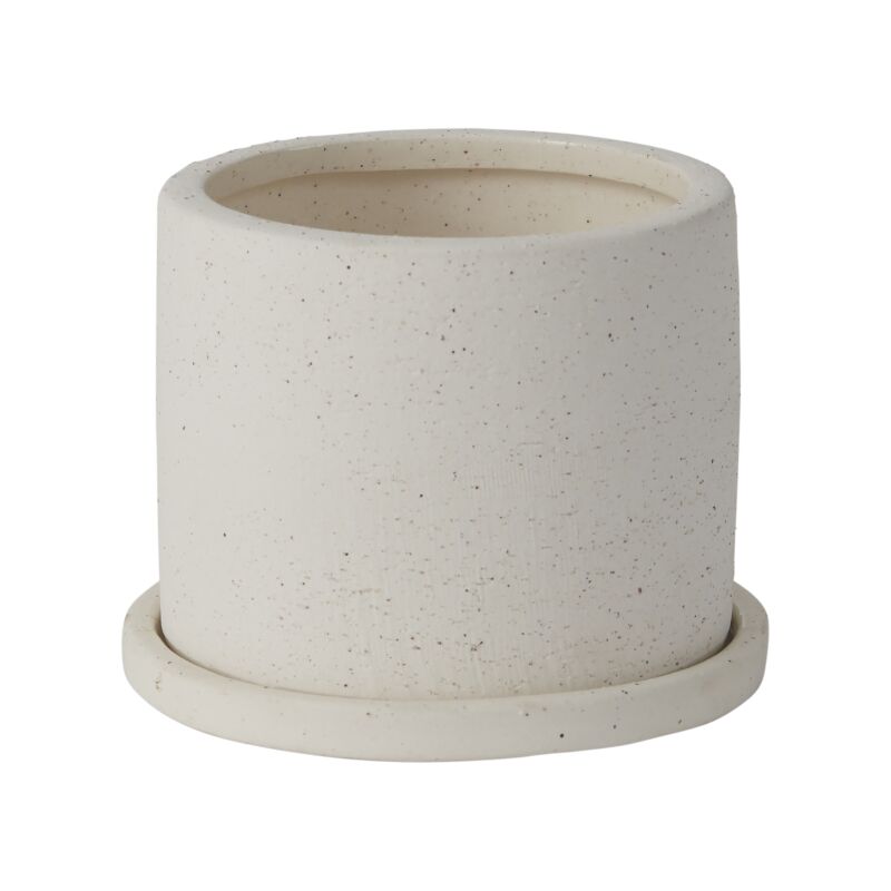 Design Shop Easton Pot with Saucer 5"x 3.5", Set of 2
