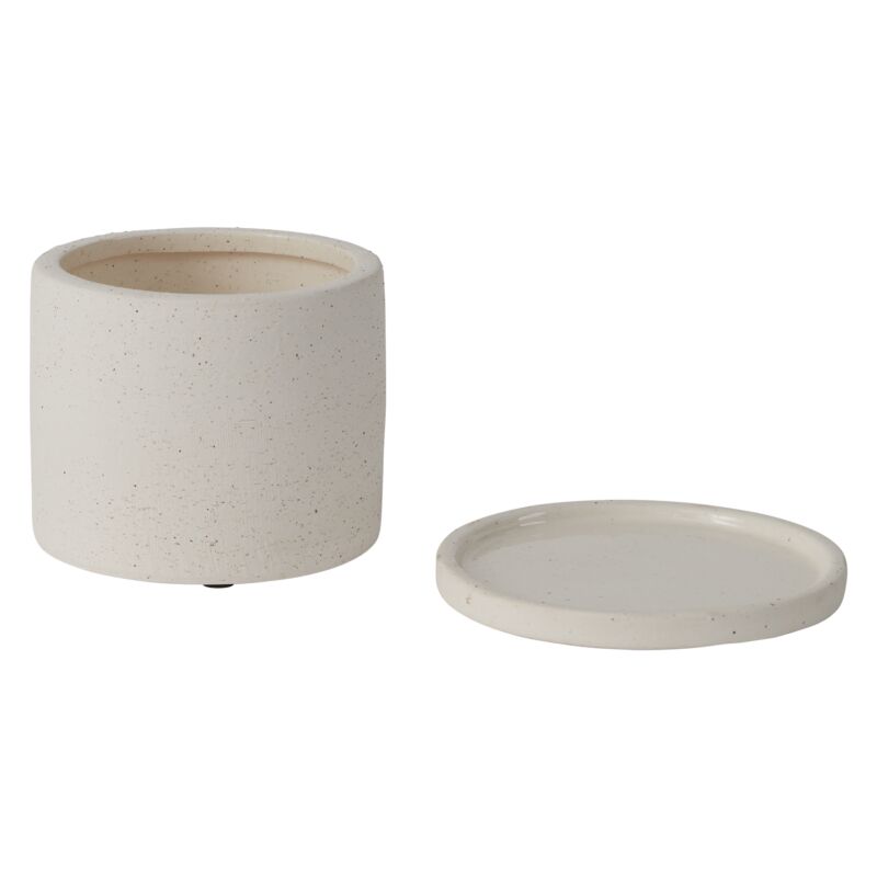 Design Shop Easton Pot with Saucer 5"x 3.5", Set of 2
