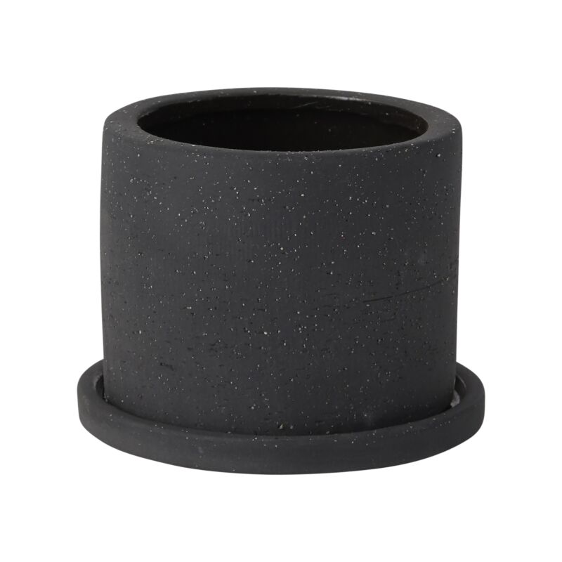 Design Shop Easton Pot with Saucer 5"x 3.5", Set of 2