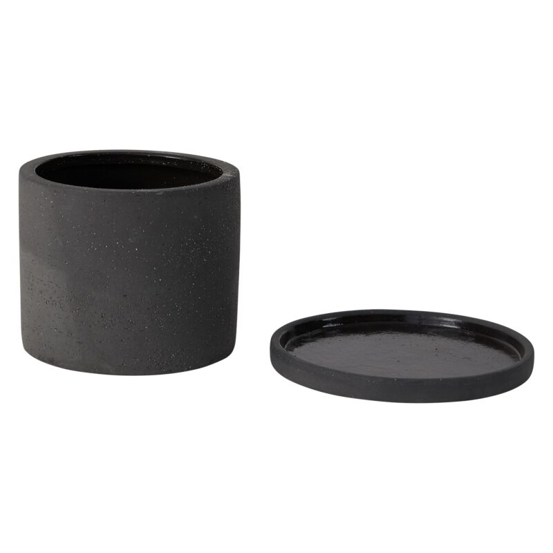 Design Shop Easton Pot with Saucer 5.5"x 4.25", Set of 2