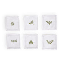Design Shop Set of 6 Insect Cocktail Napkins