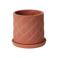 Design Shop Terracotta Mittani Pot, 7.5" X 7".