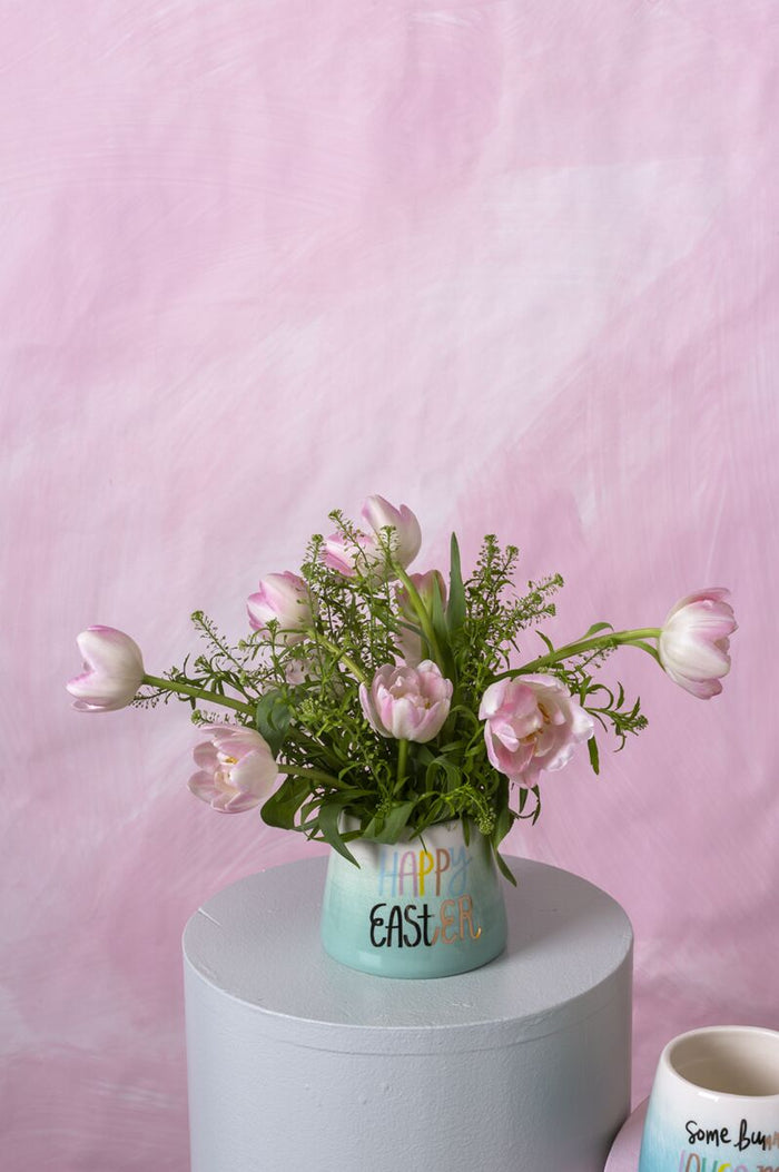 Design Shop Mint Easter Cheer Pot, 4.25" X 3.75".