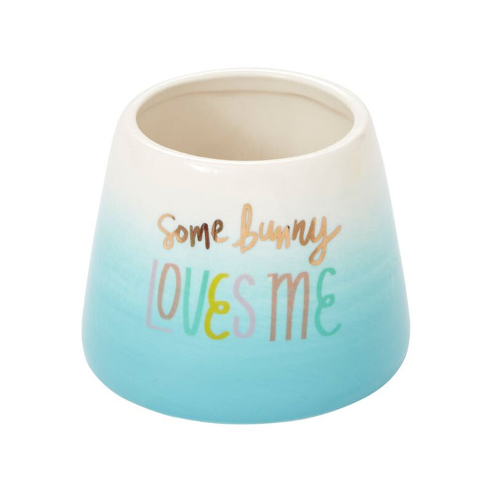 Design Shop Blue Easter Cheer Pot, 4.25" X 3.75".