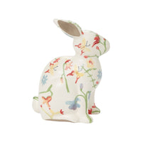 Design Shop Multicolor Flower Fields Collection Bunny Figurine, 5.75" X 8.75".