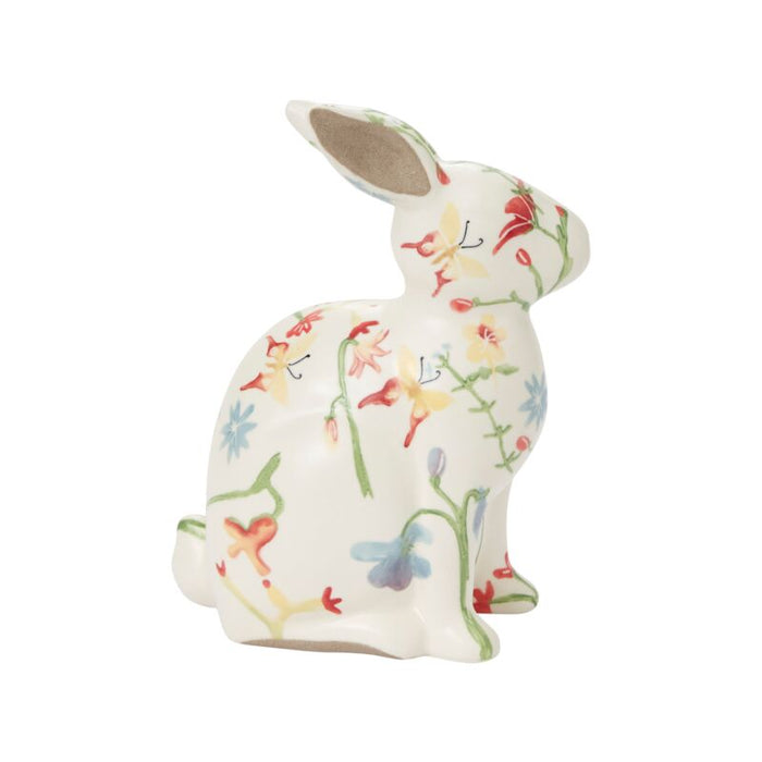 Design Shop Multicolor Flower Fields Collection Bunny Figurine, 5.75" X 8.75".