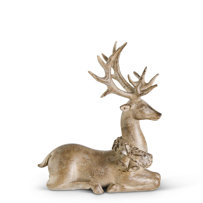 Design Shop Set of 2 Resin Light Brown Deer W/antique Finish