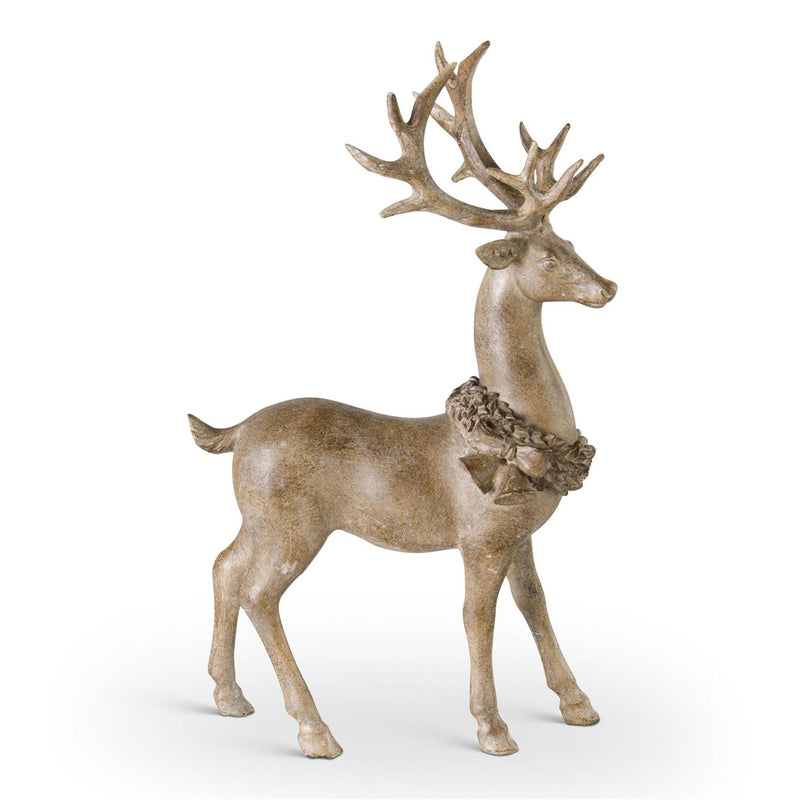 Design Shop Set of 2 Resin Light Brown Deer W/antique Finish