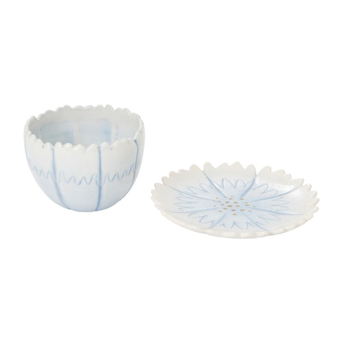 Design Shop Blue Little Flower Pot, 6" X 4.5".