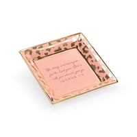 Chelsea House Square Jungle Verse Plate - Coral