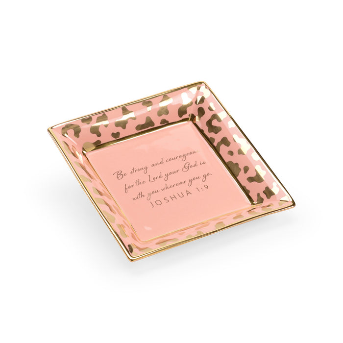 Chelsea House Square Jungle Verse Plate - Coral