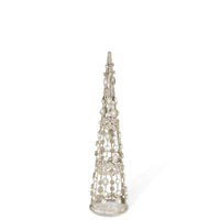 Design Shop Set of 3 Champagne Filigree Wire Cone Trees w/Pearls