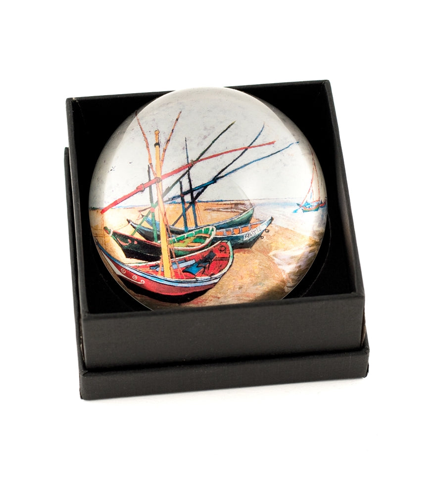 Design Shop Van Gogh's Fishing Boats On The Beach At Saintes-Maries Paperweight