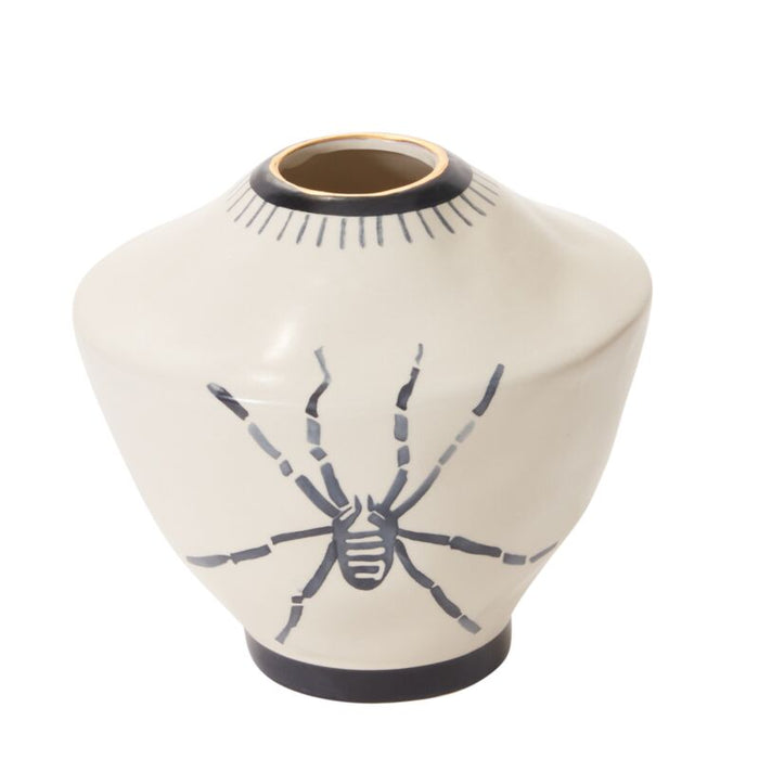 Design Shop Off-White Sinuous Collection Vase, 6.75" X 6.5"