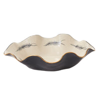 Design Shop Off-White Sinuous Collection Bowl, 16.5" X 4.25"