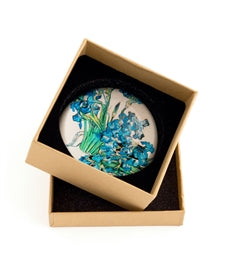 Design Shop Van Gogh Irises Crystal Glass Dome Paperweight