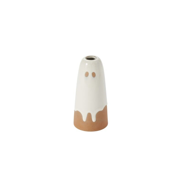 Design Shop White Ghosted Collection Budvase, 3.5" X 7", Set of 2.