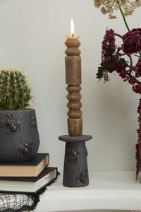 Design Shop Black Scuttling Spiders Collection Candleholder, 3.25" X 4.5", Set of 4.