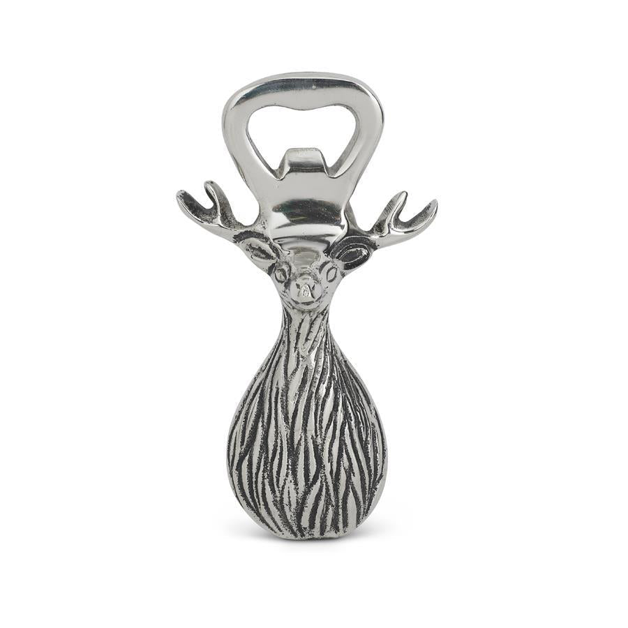 Shell Design Shop 5.5 Inch Polished Silver Deer Head Bottle Opener