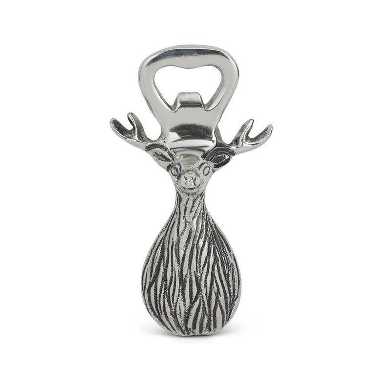 Shell Design Shop 5.5 Inch Polished Silver Deer Head Bottle Opener
