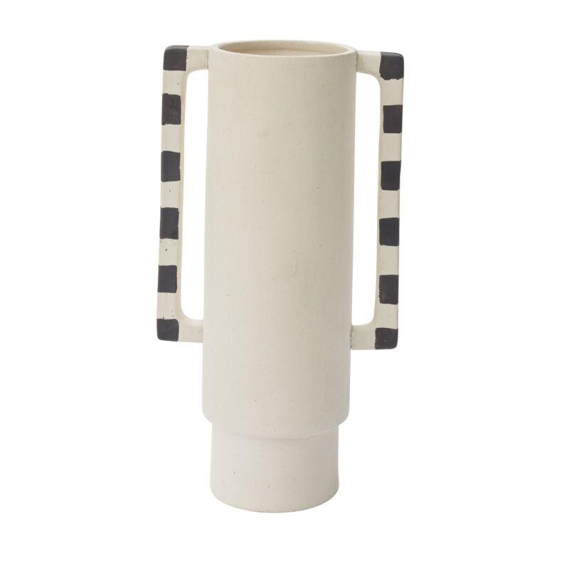 Design Shop Off-White Milos Vase, 9.25" X 17.75".