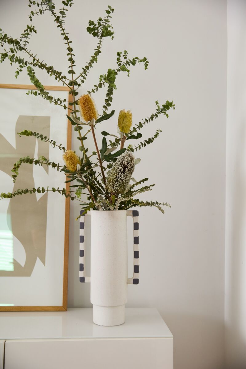 Design Shop Off-White Milos Vase, 9.25" X 17.75".