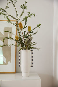 Design Shop Off-White Milos Vase, 9.25" X 17.75".