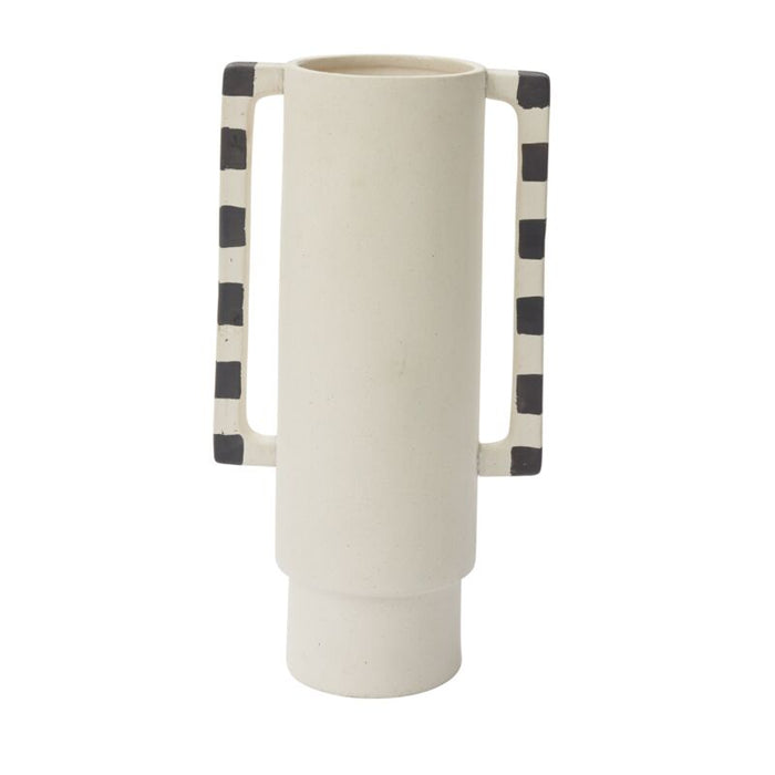 Design Shop Off-White Milos Vase, 9.25" X 17.75".