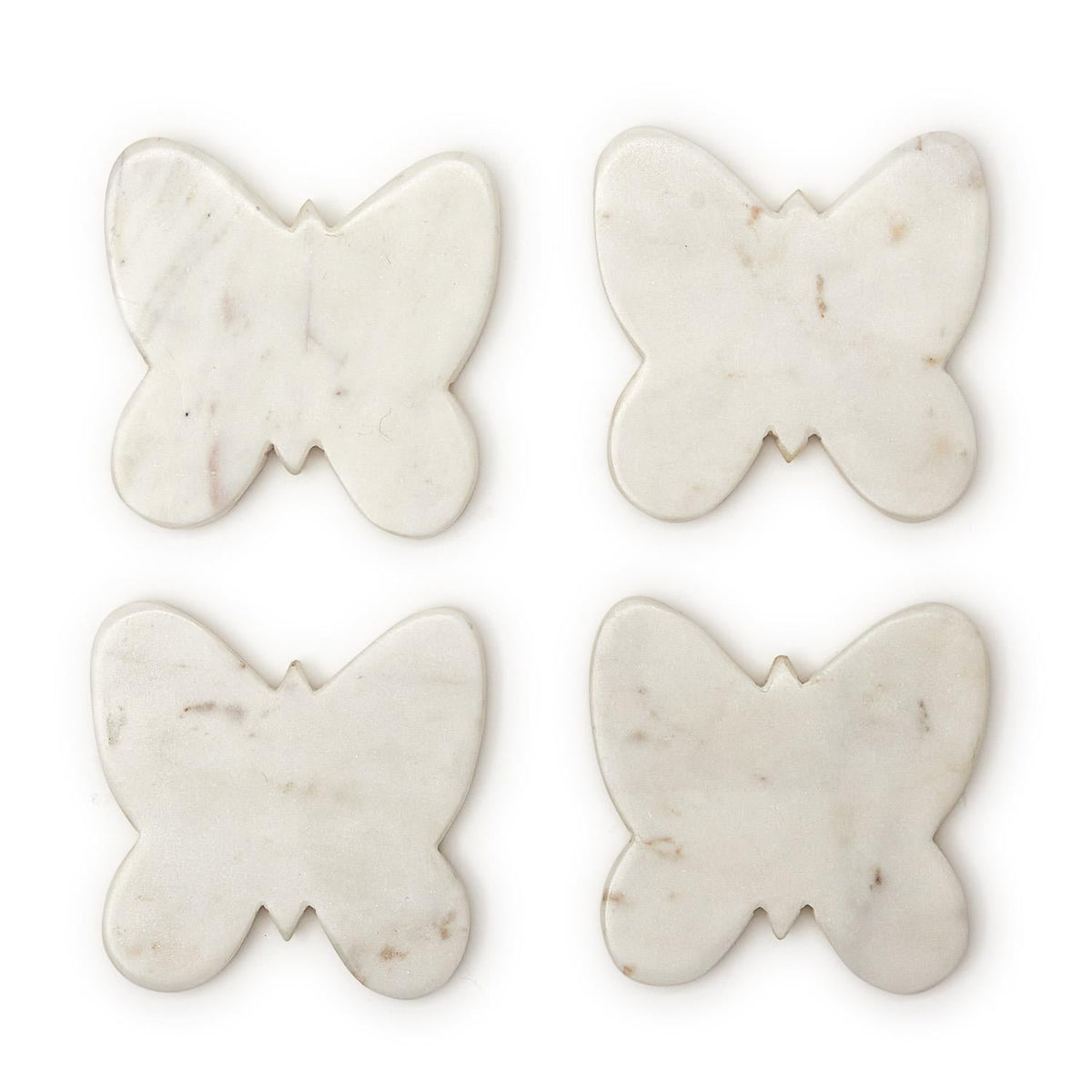 Design Shop Set of 4 Butterfly Marble Coasters