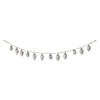 Design Shop 48 Inch Whitewashed Mercury Glass Acorn Ornament and Twine Garland