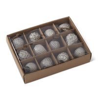 Design Shop 48 Inch Whitewashed Mercury Glass Acorn Ornament and Twine Garland