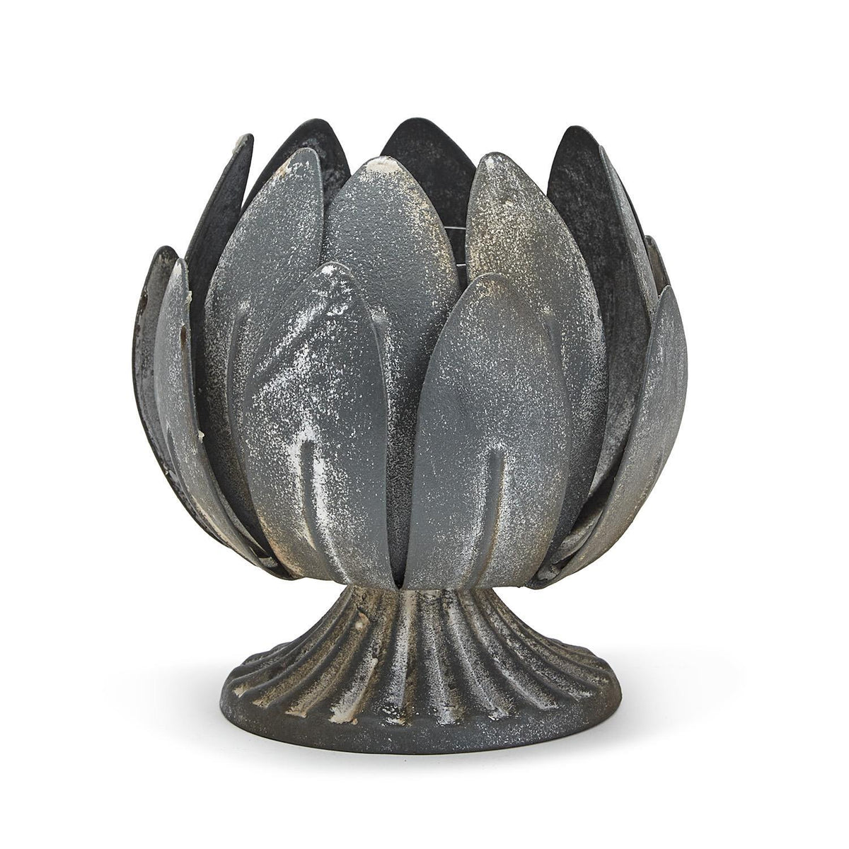 Design Shop Laurel Leaf Decorative Cachepot / Bowl w/Antique Stone Finish - Metal