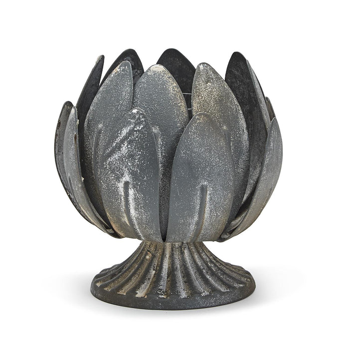 Design Shop Laurel Leaf Decorative Cachepot / Bowl w/Antique Stone Finish - Metal