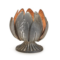 Design Shop Laurel Leaf Decorative Cachepot / Bowl w/Antique Stone Finish - Metal